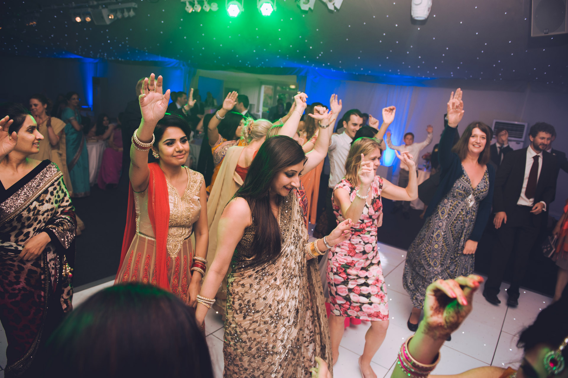 Interfaith wedding dancing 