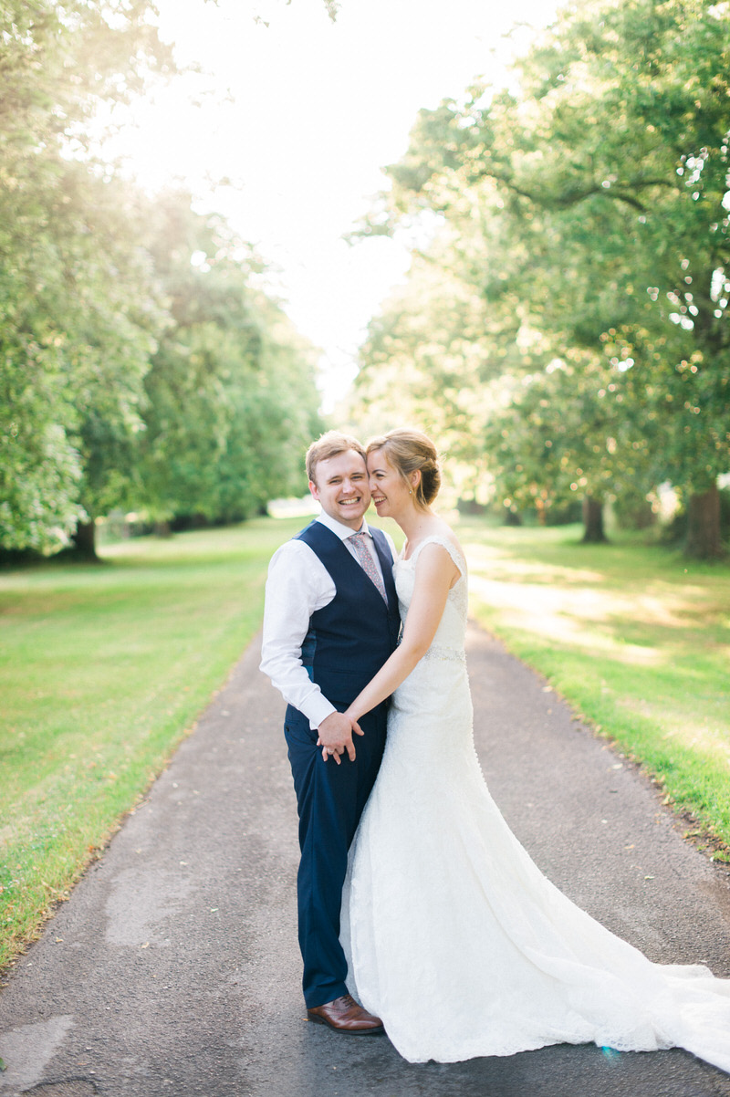 Bride and Groom together Eastington Park