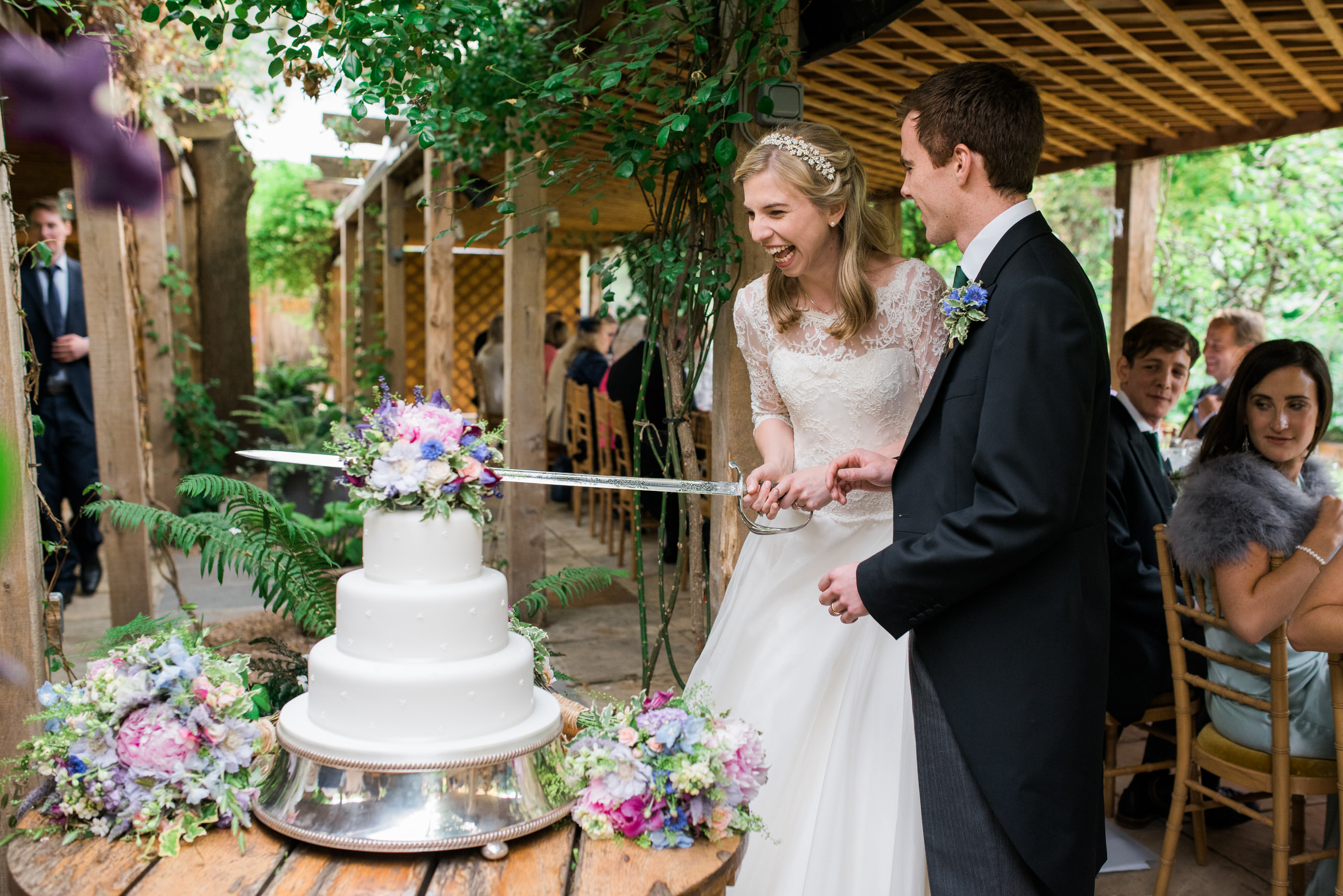 cutting the wedding cake Maunsel House