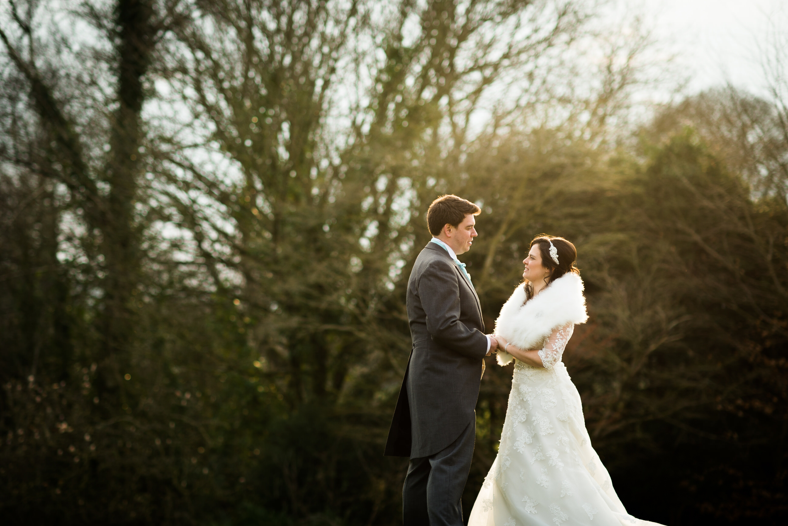 Bride and groom at Pennard House 