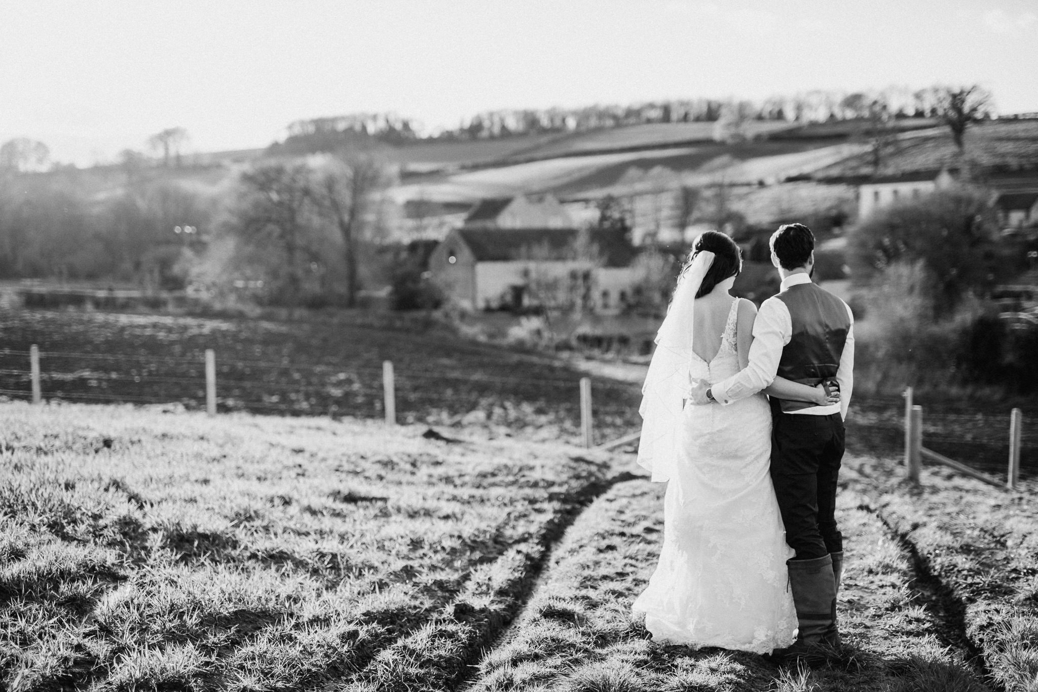 wedding couple Priston Mill 