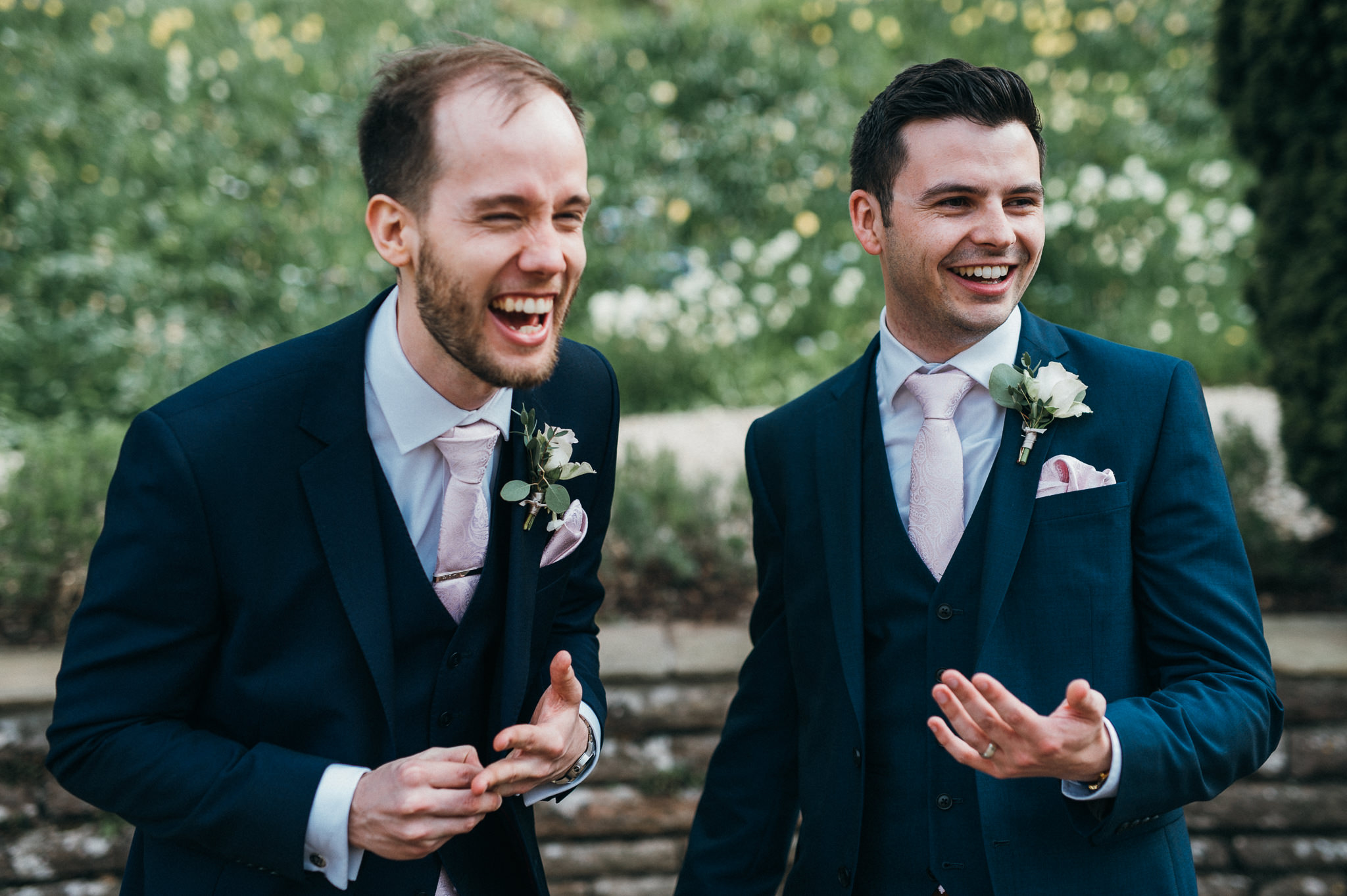 groom laughing 