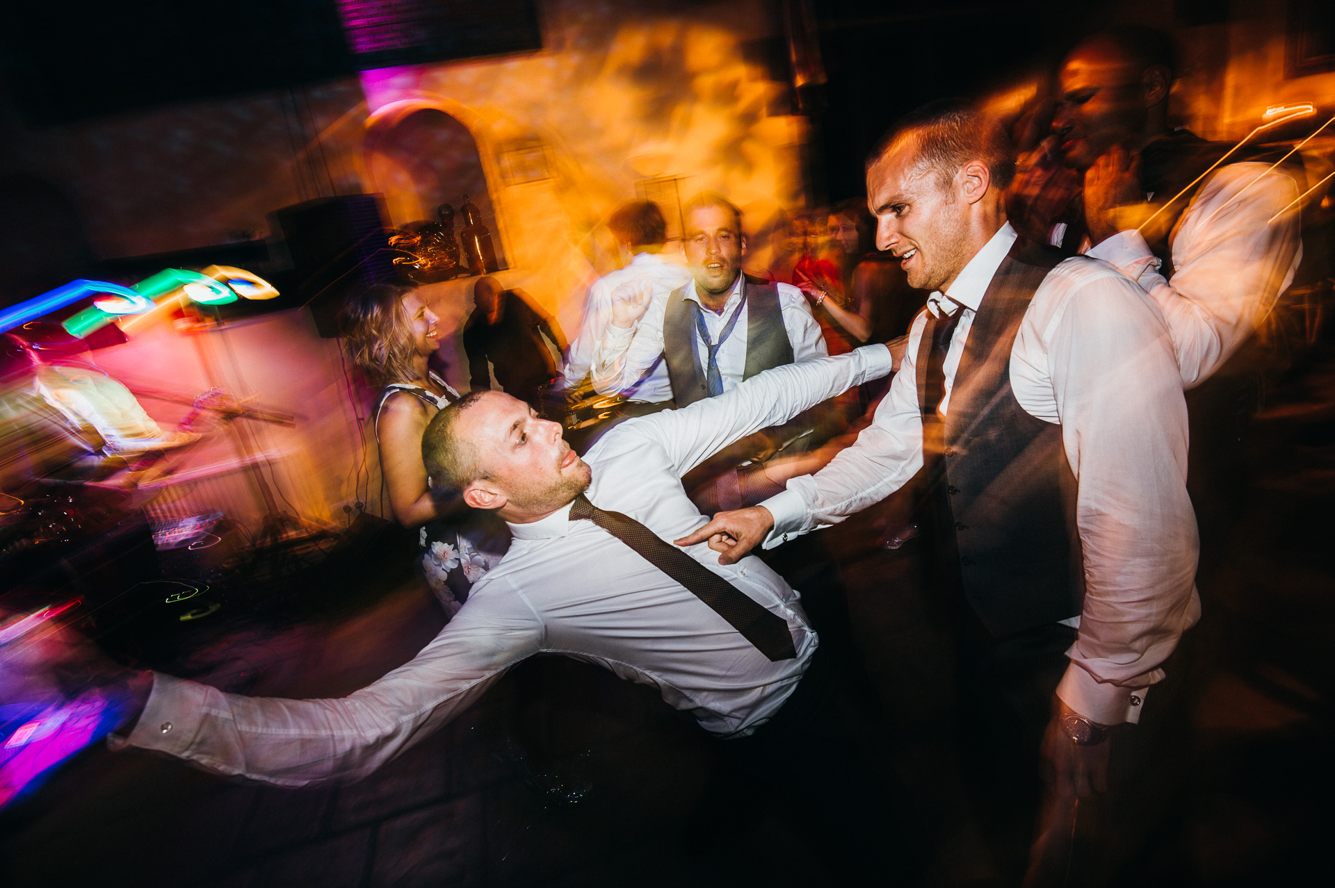 crazy dancing at Sudeley castle wedding 