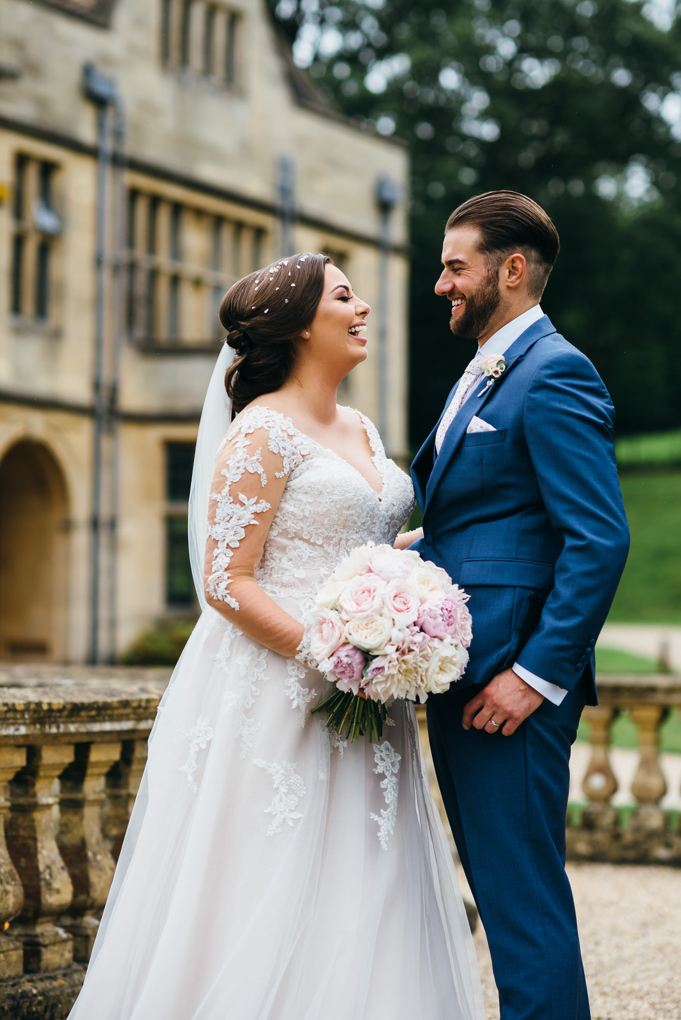 Bride and Groom at Coombe Lodge 