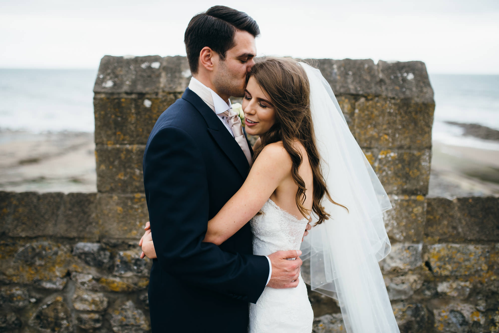 Wedding couple photography at St donats castle