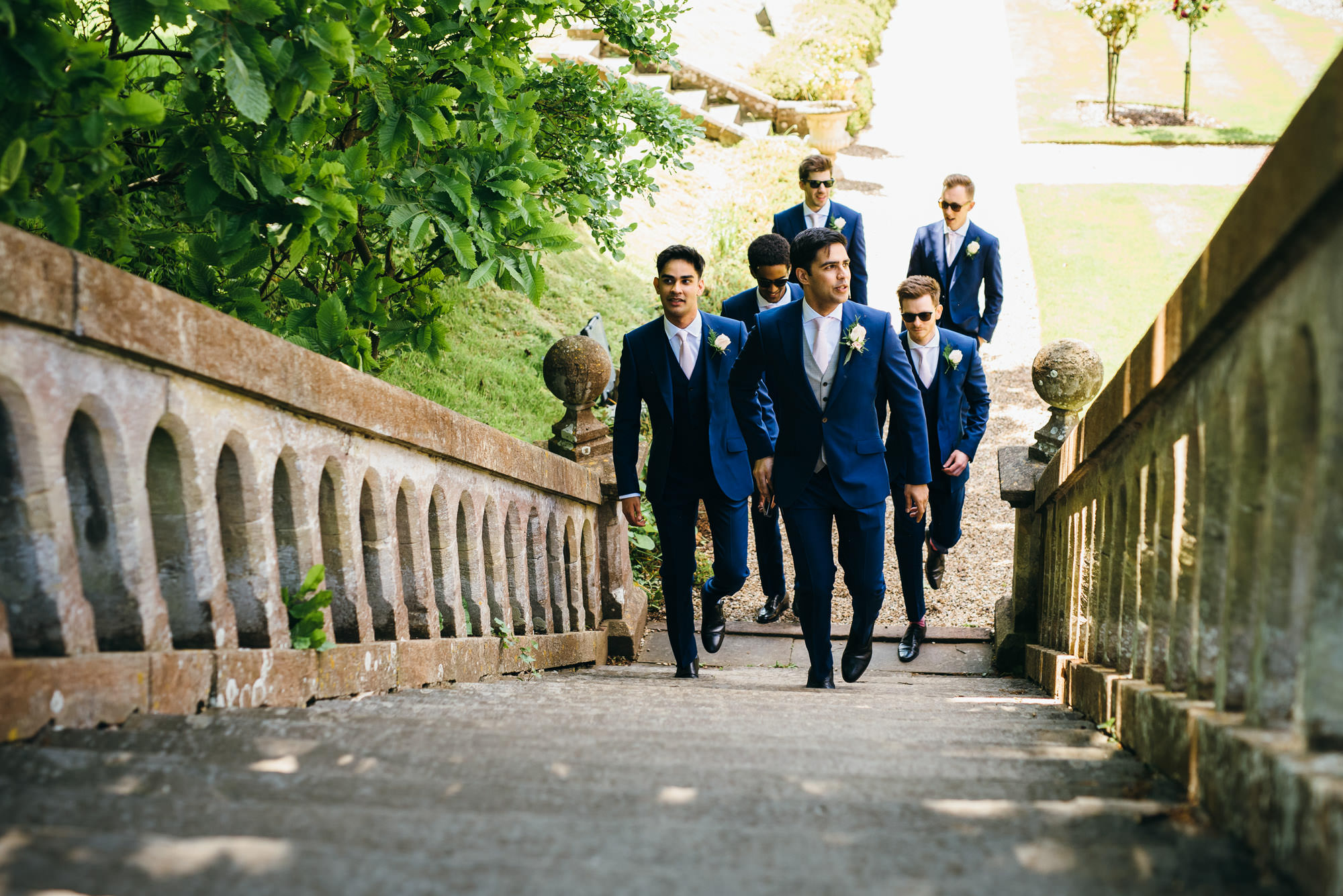 Boys walk to church St Audries Park