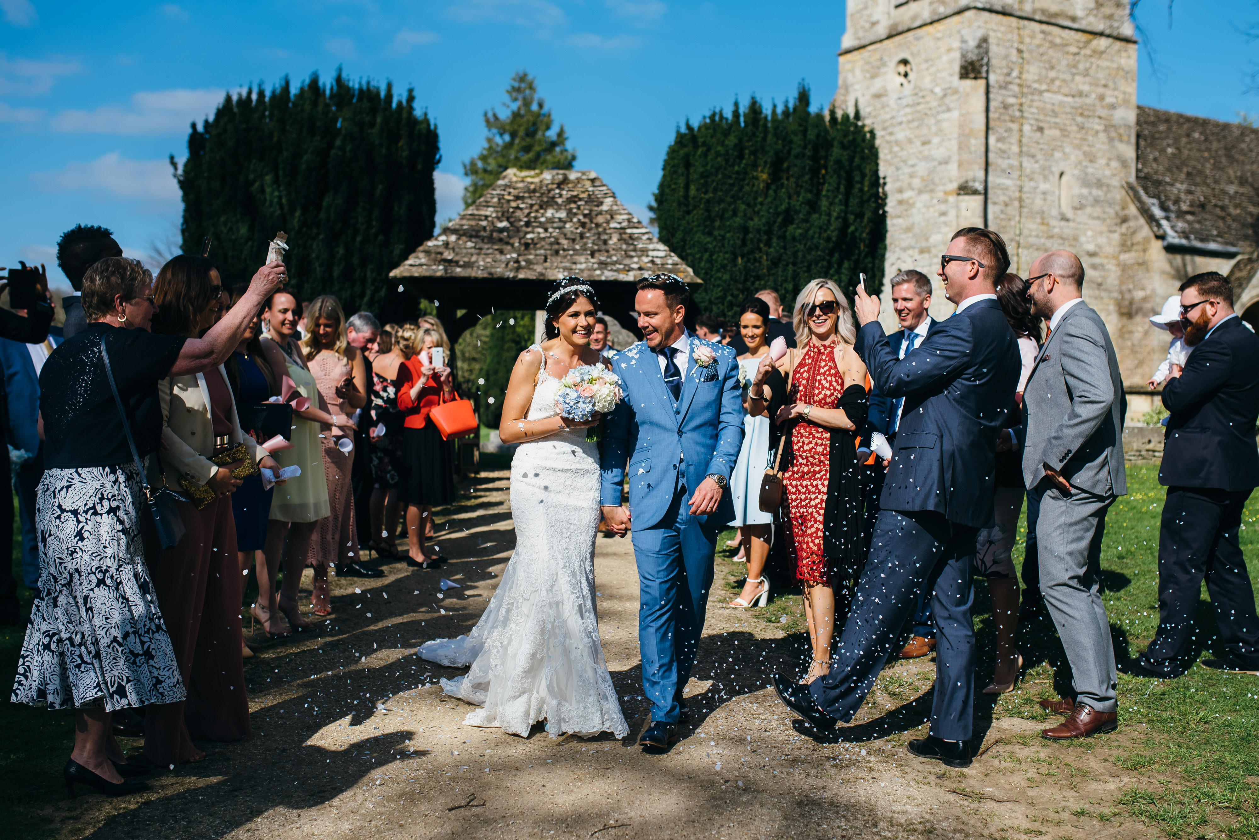 Confetti photography Lower Slaughter 