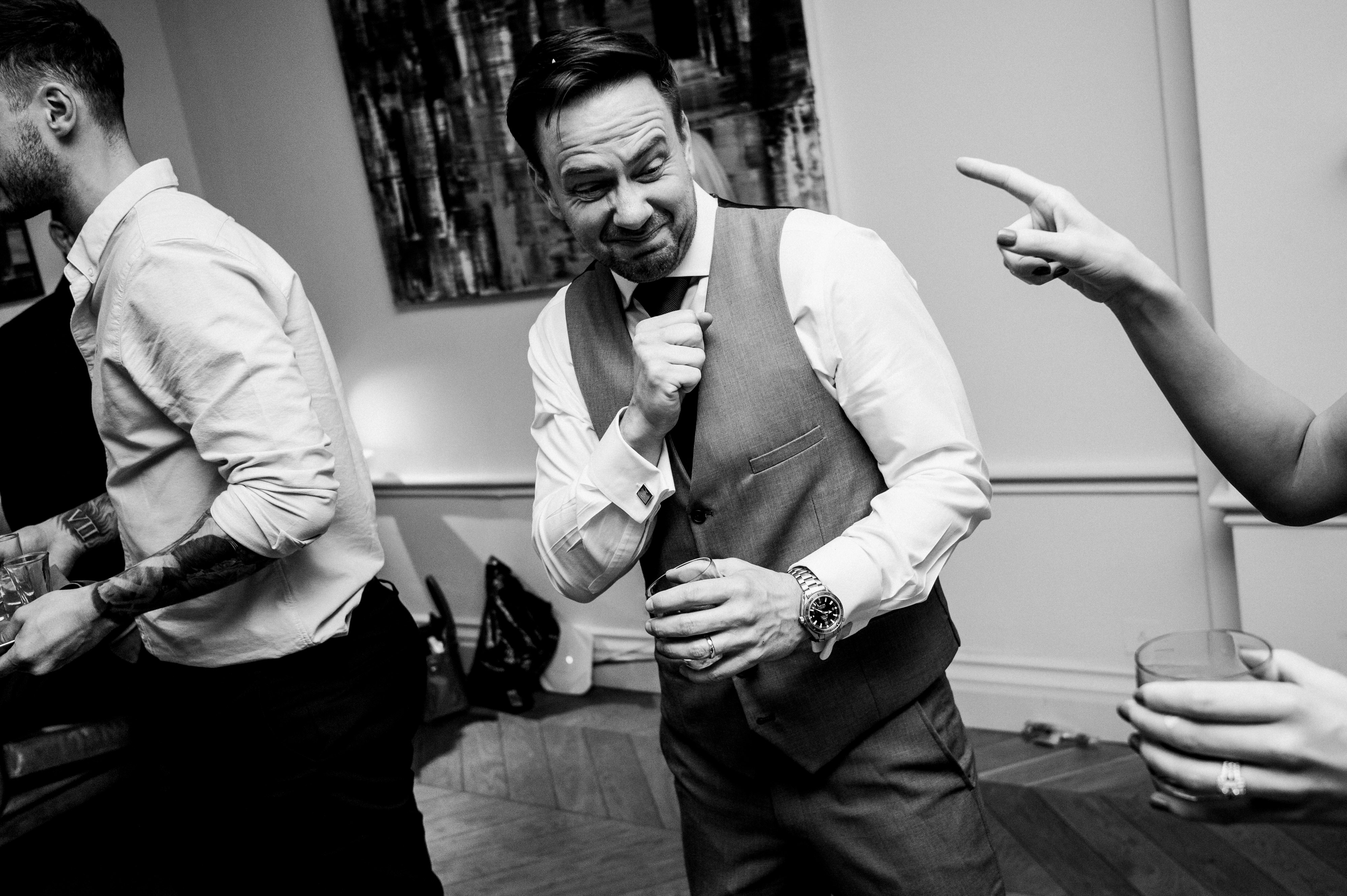 Dancing at Slaughters Manor House wedding