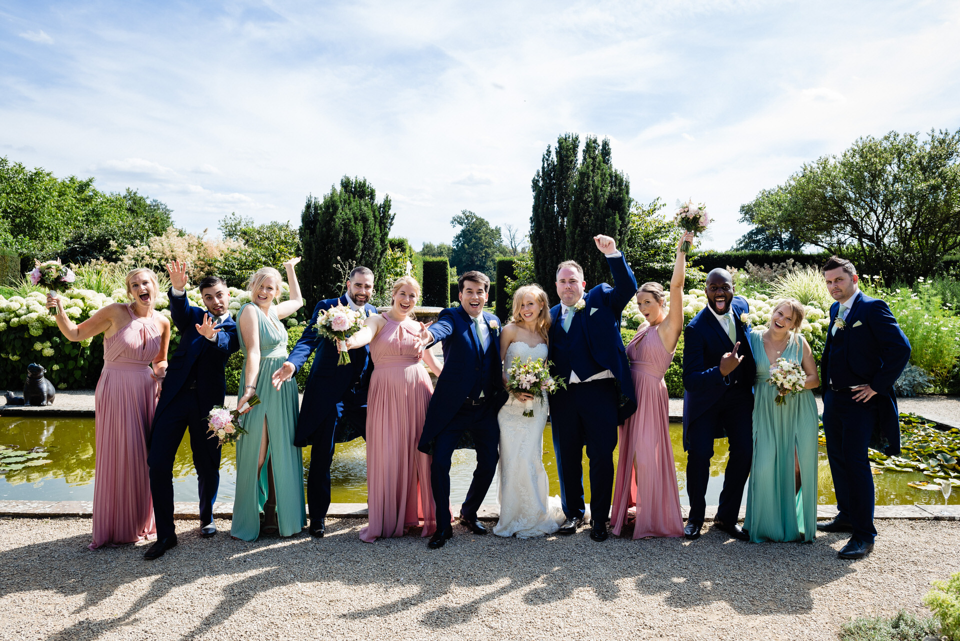 Loseley park wedding group shot