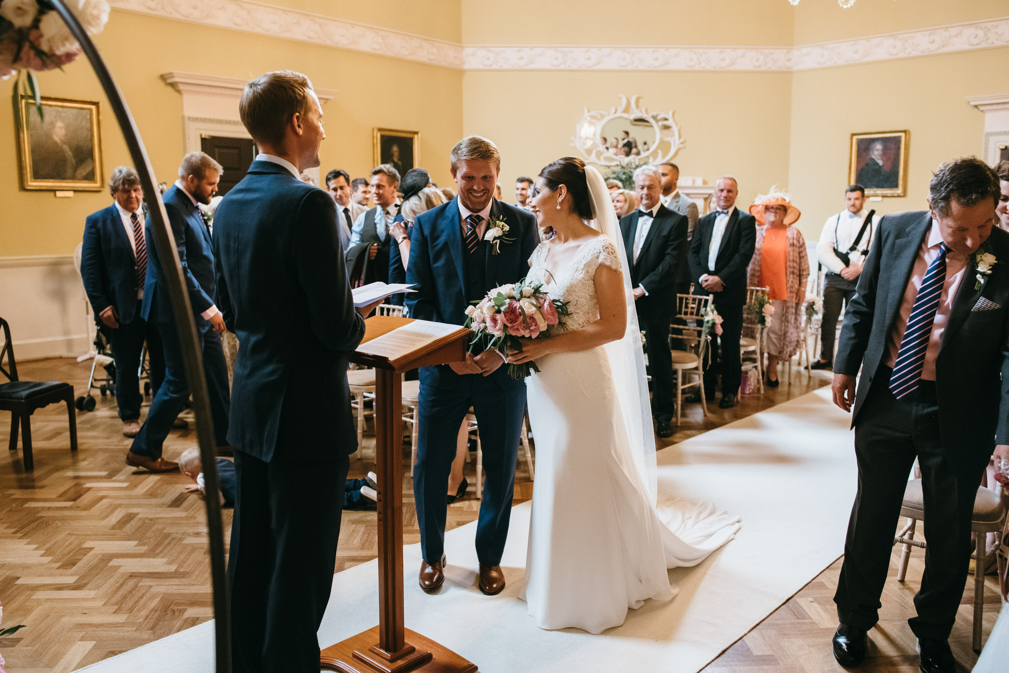 Wedding ceremony at the Assembly Rooms, Bath