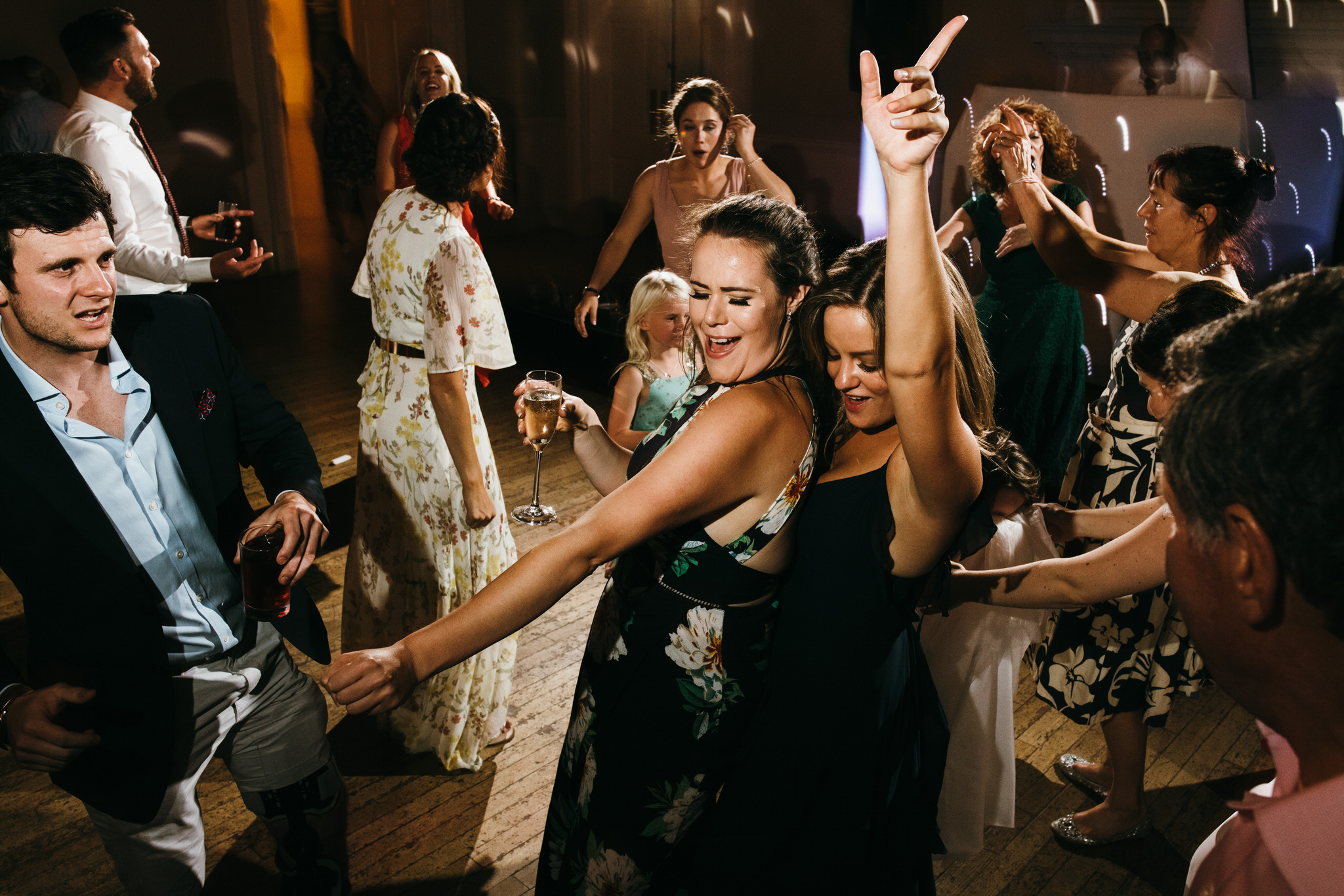 Wedding guest dancing at the Assembly rooms Bath