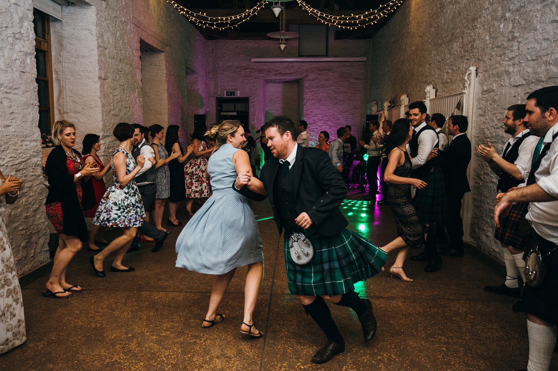 Wedding guests dancing in bampflyde hall, hestercombe gardens 