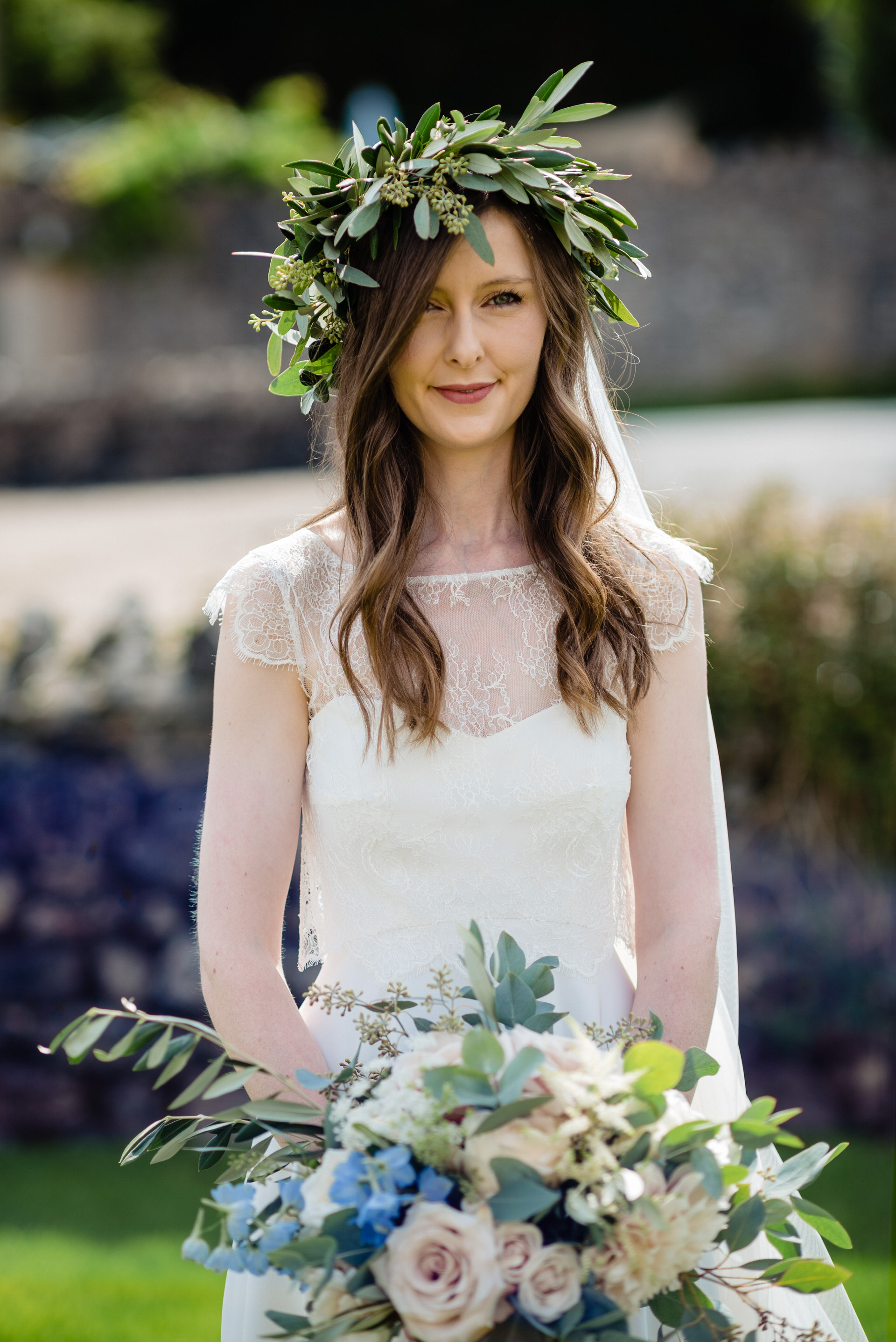 Bride with flower crown 