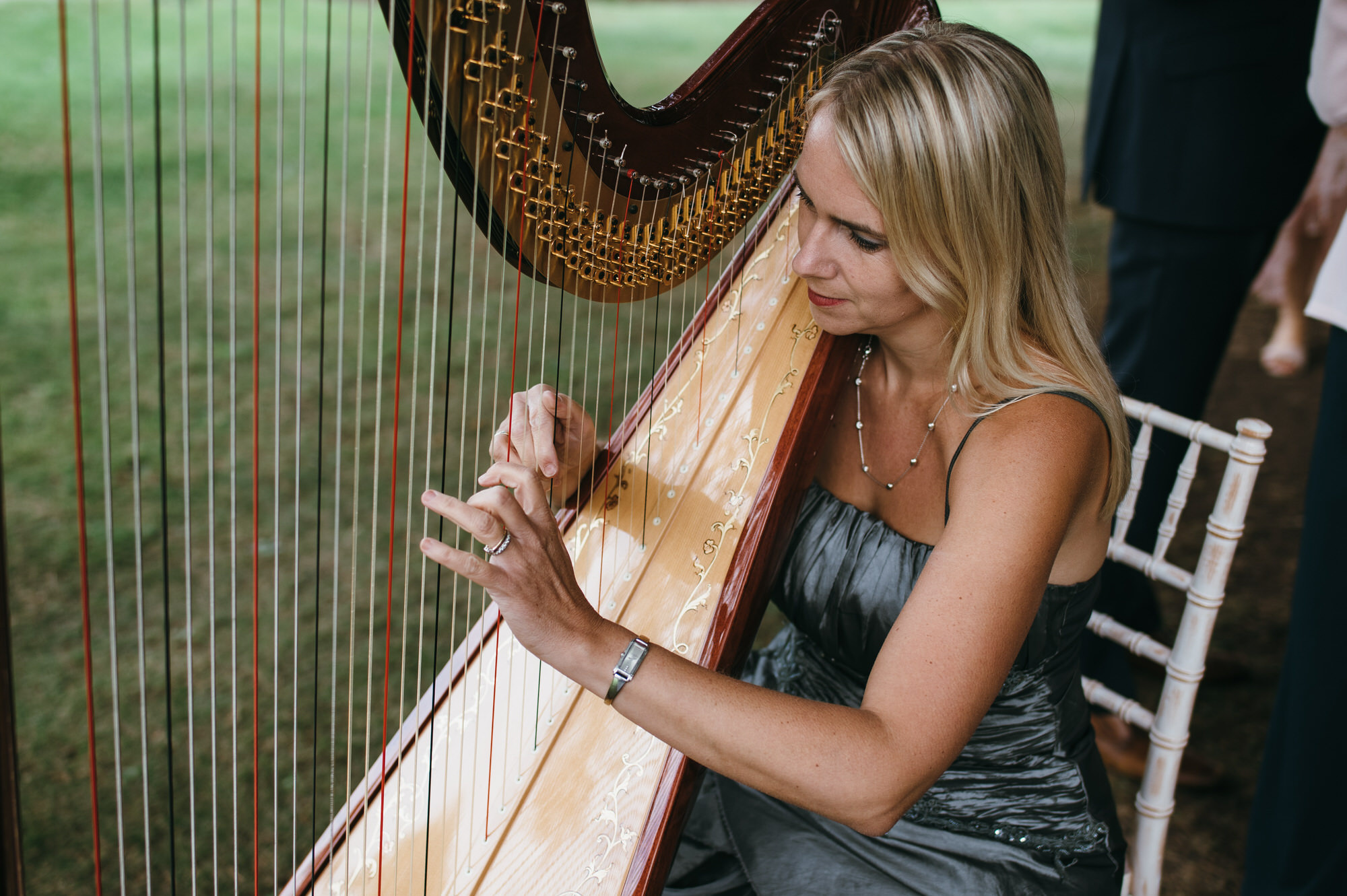 Harpist at wedding