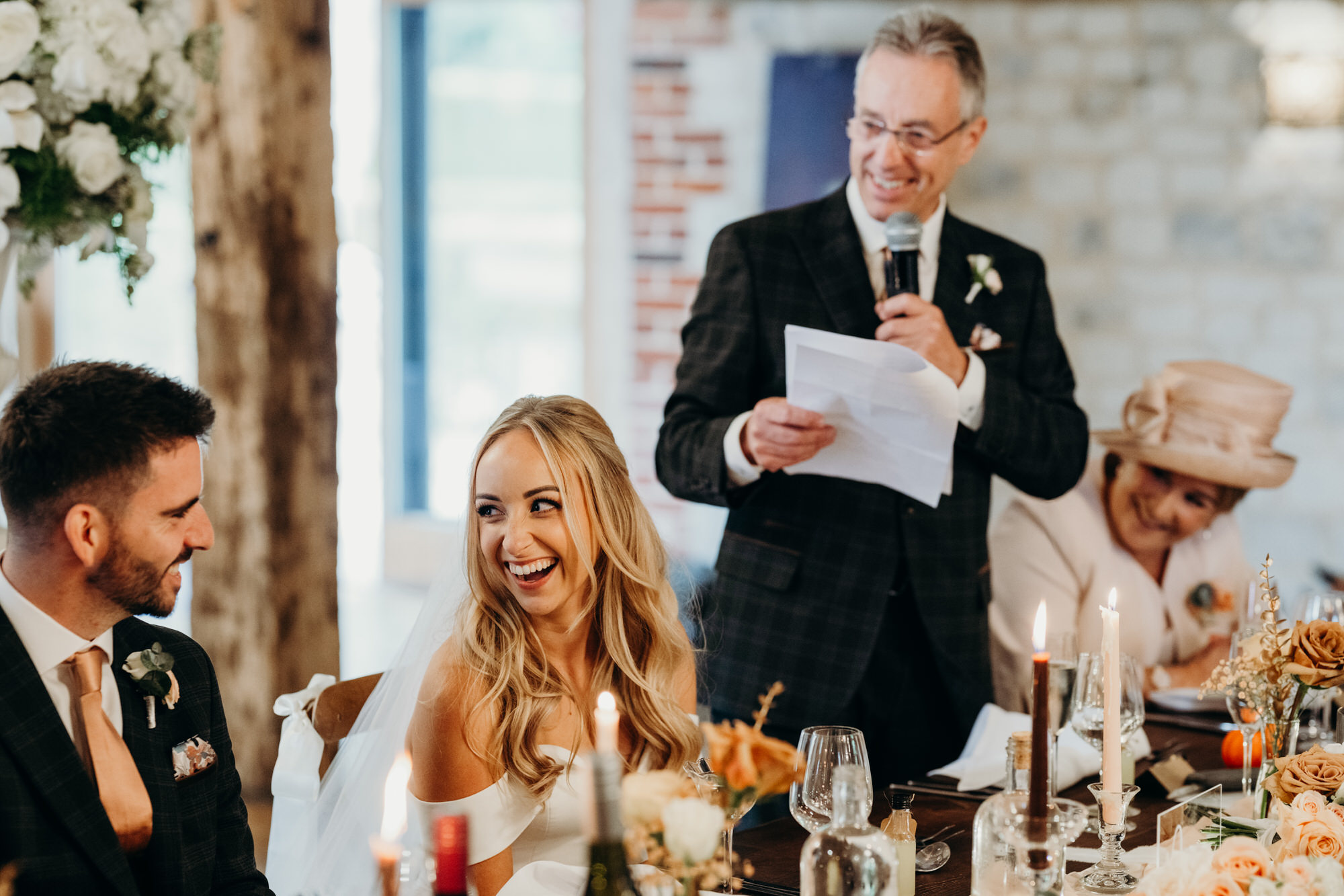 Wedding speeches at Bury Court 