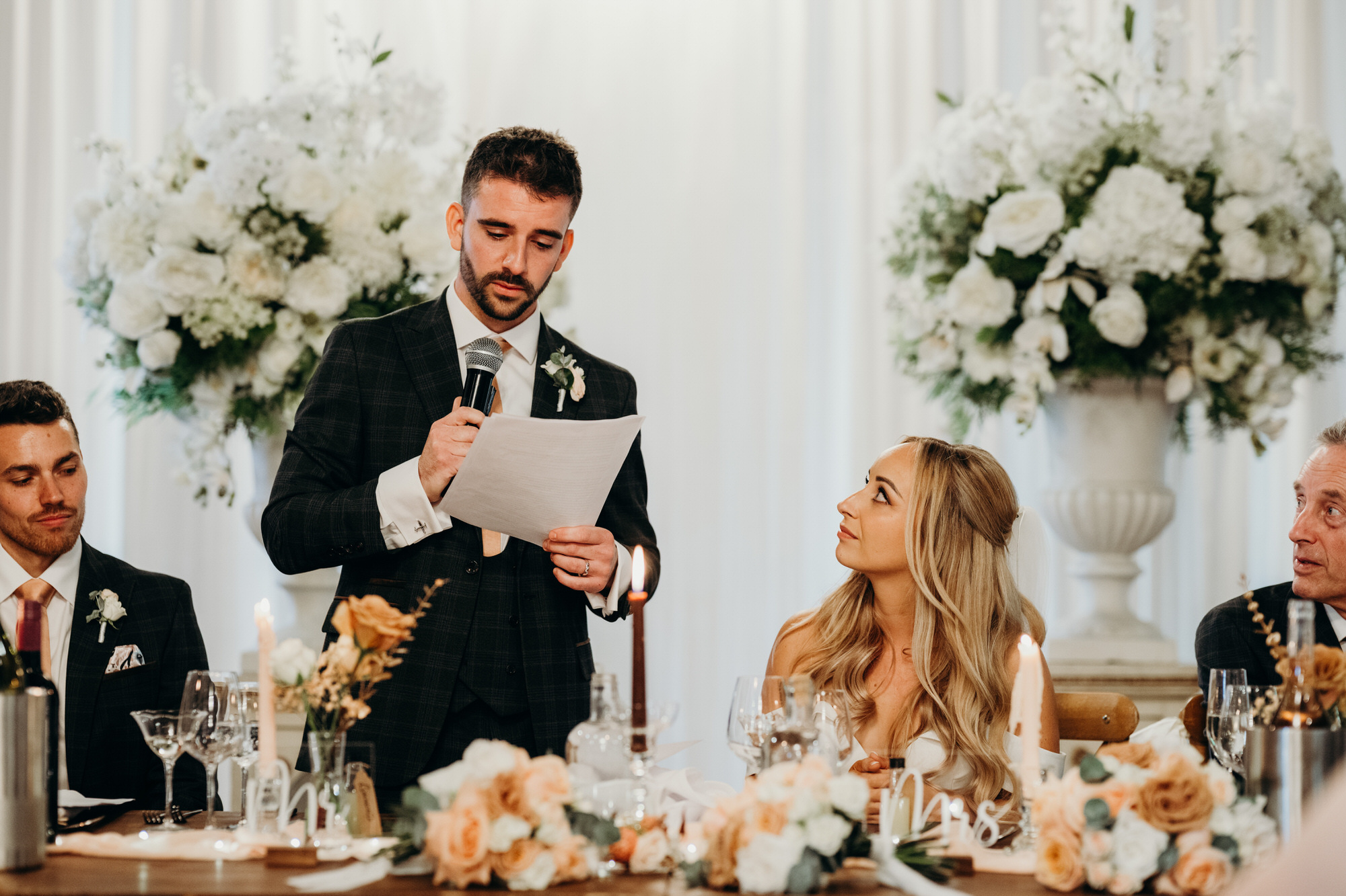 Groom wedding speech at Bury Court 